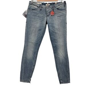 Cycle Skinny Jeans Japanese Fabric Made in Italy Kurabo Denim Low Rise 31